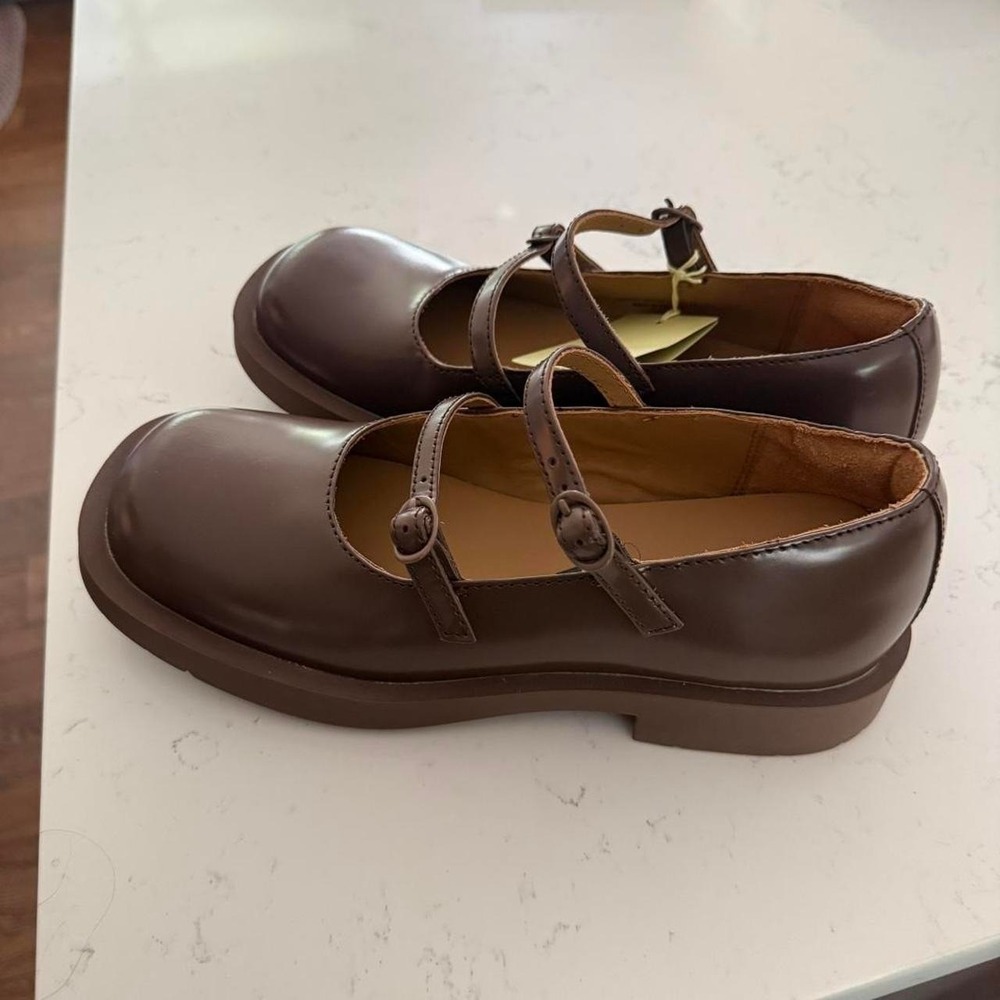CamperLab 1978 Leather Mary Jane Shoes EU 39 US 8.5 Brown Double Strap - Picture 3 of 8